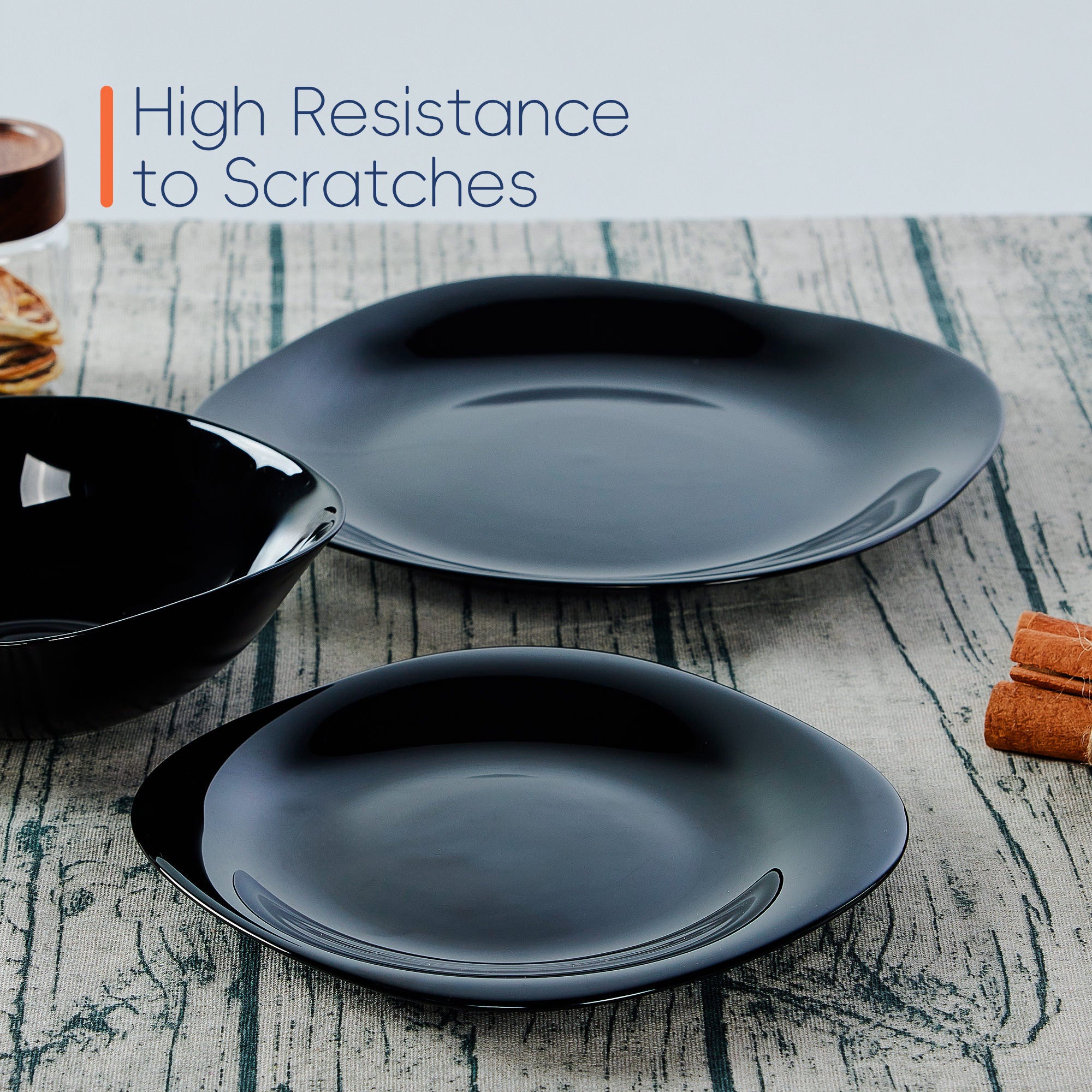 Square 8" Side Plate (Obsidian)