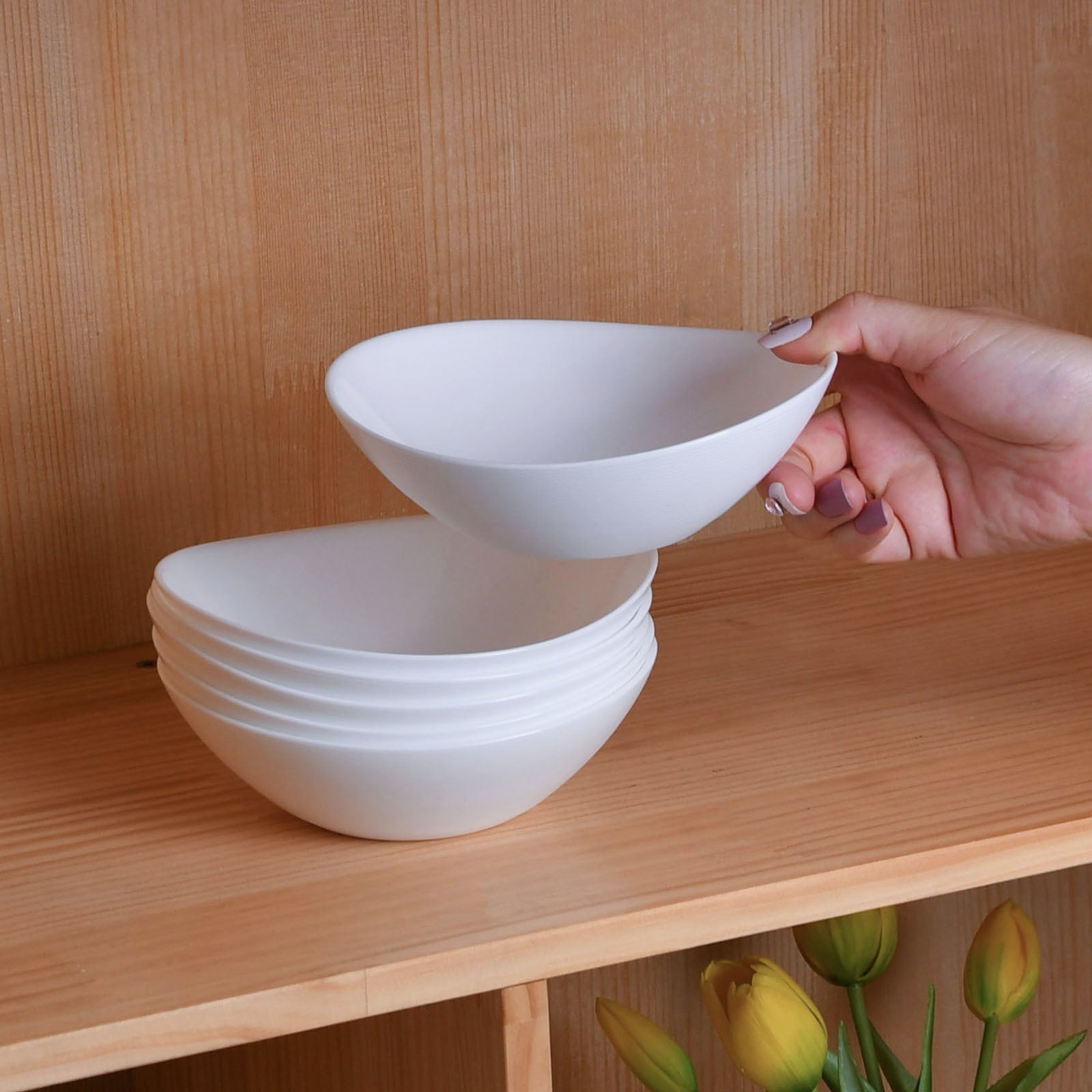 Ripples 12-oz Oval Ice Cream Bowl