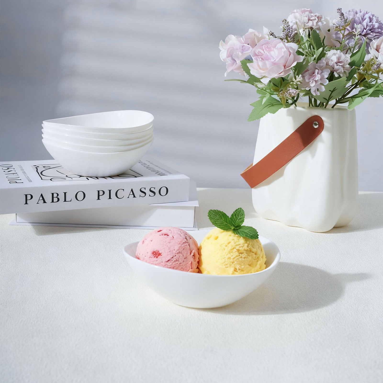 Ripples 12-oz Oval Ice Cream Bowl