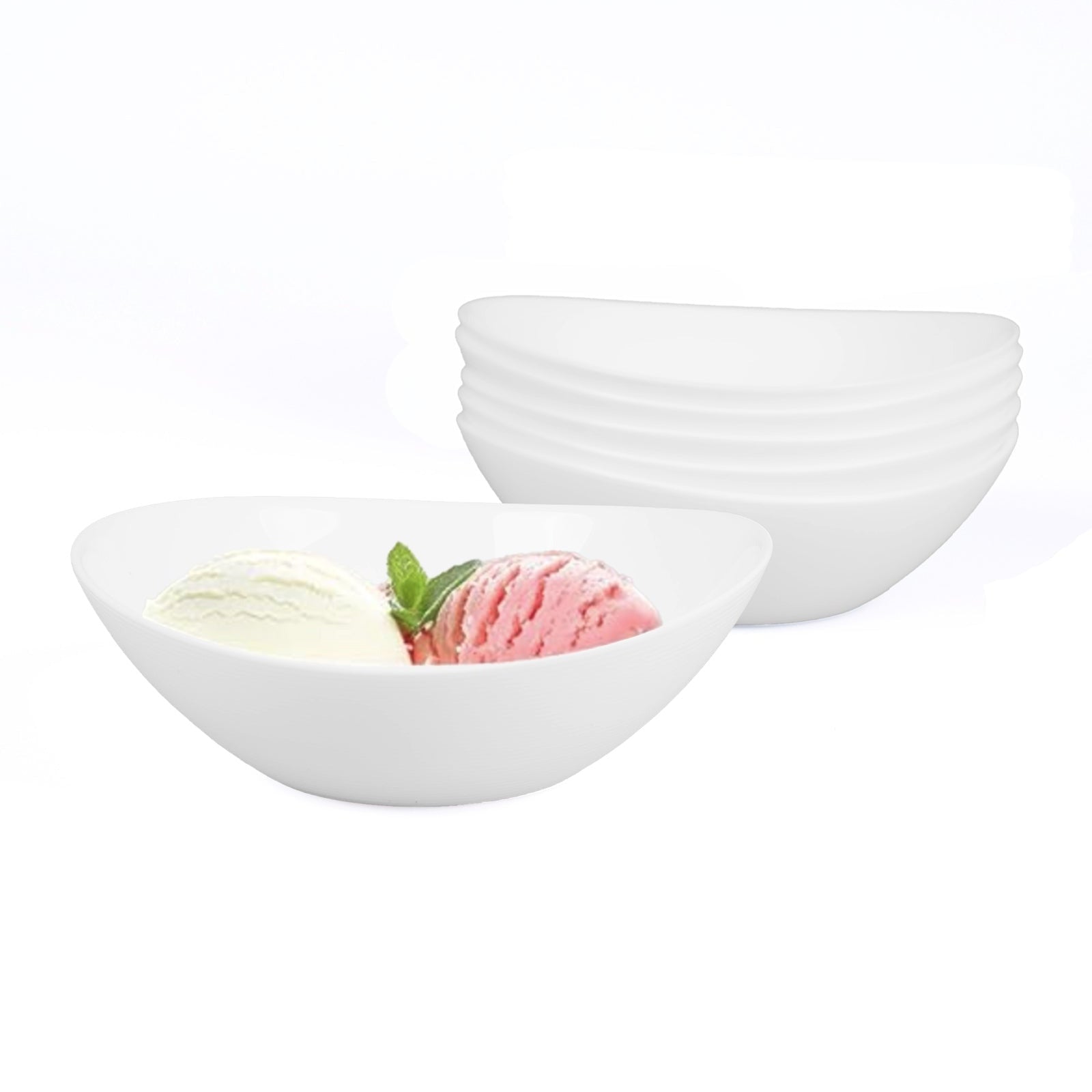 Ripples 12-oz Oval Ice Cream Bowl