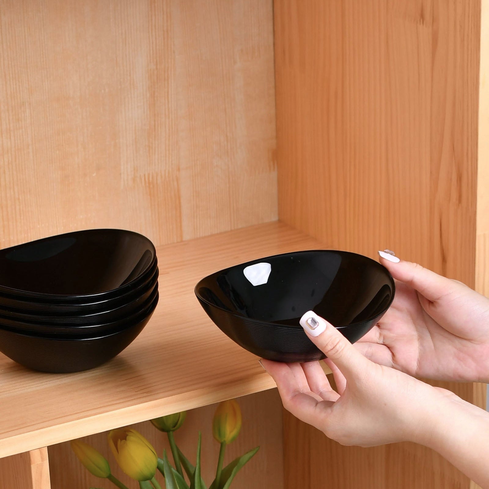 Ripples 12-oz Oval Ice Cream Bowl (Obisidian)