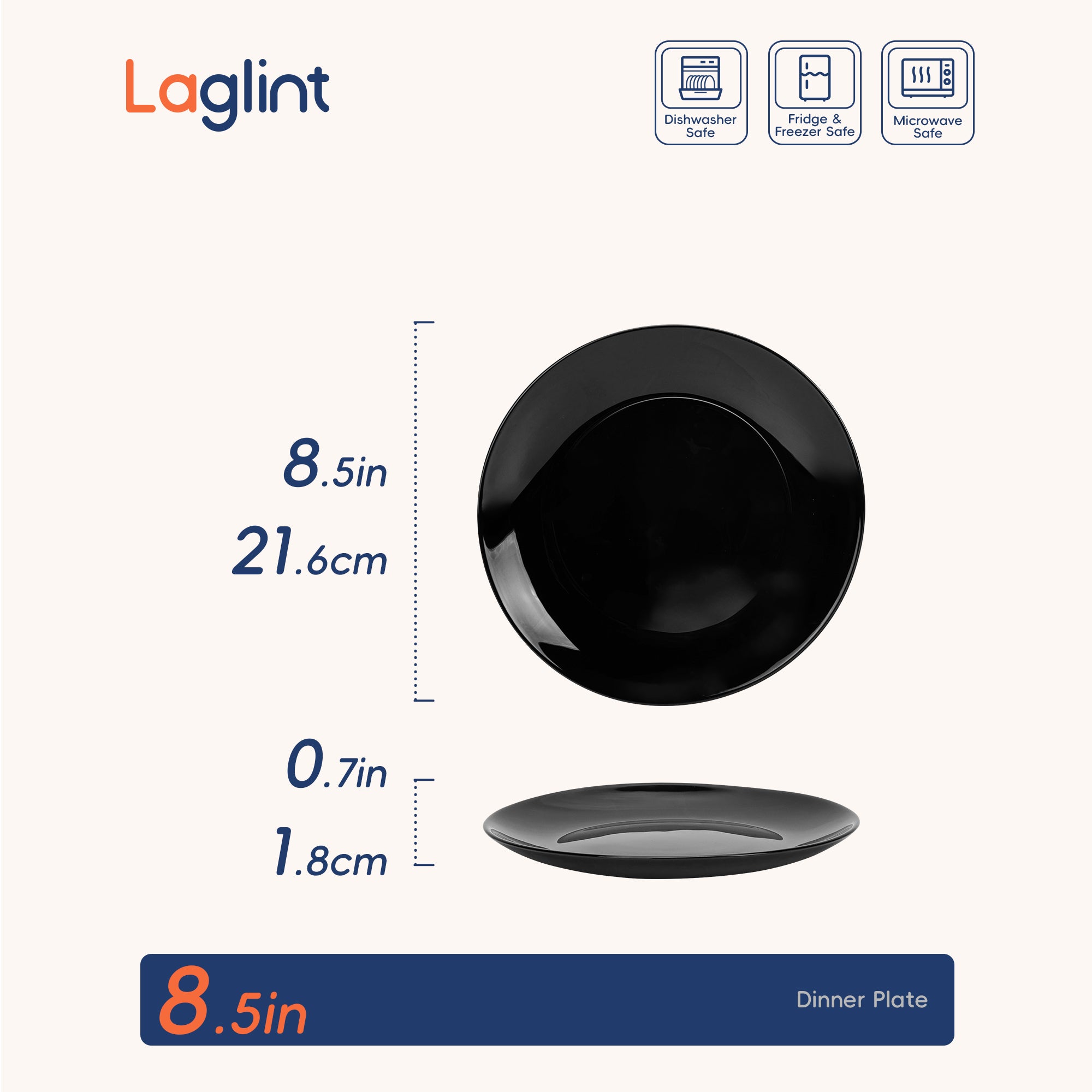 Moonlight 8.5" Salad Plate (Obsidian)