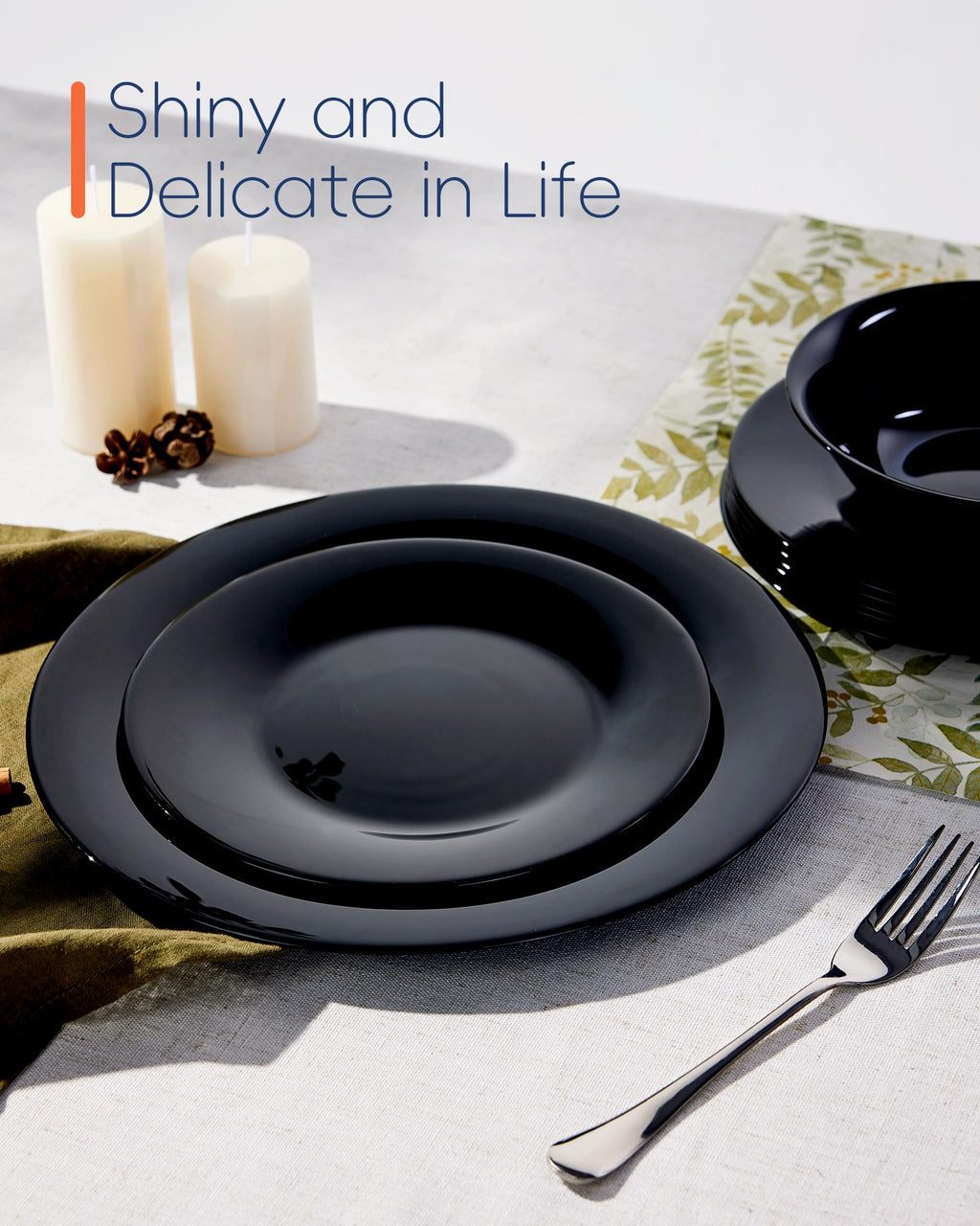 Gladiola 11" Dinner Plate (Obsidian)