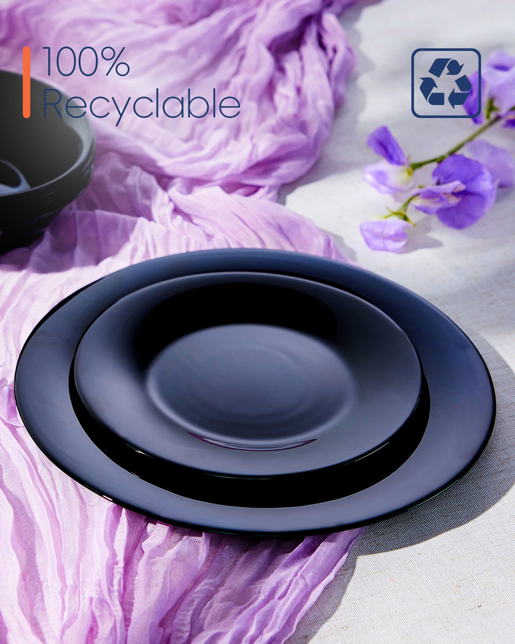 Gladiola 11" Dinner Plate (Obsidian)