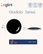 Gladiola 8" Side Plate (Obsidian)