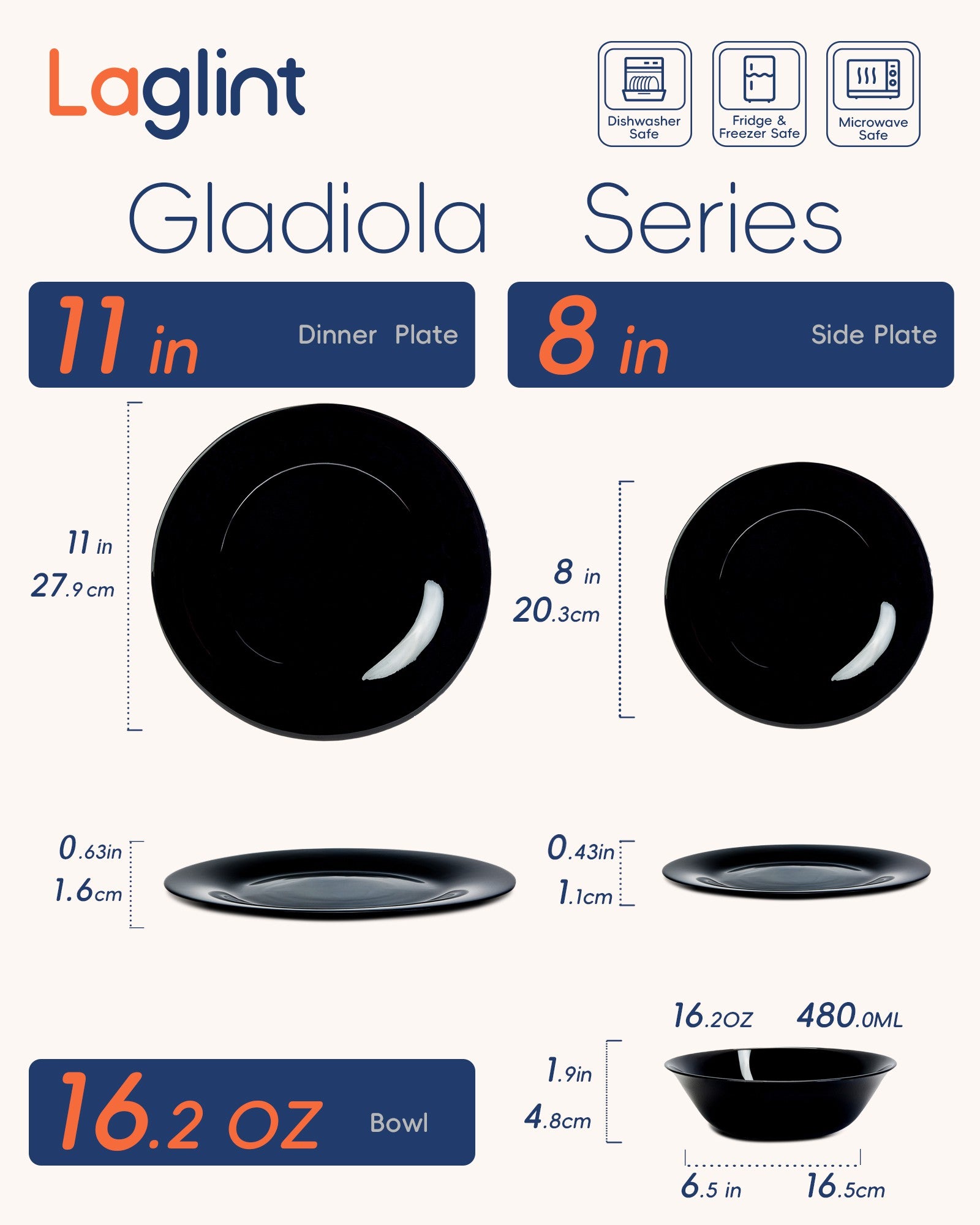 Gladiola Dinnerware Set (Obsidian)