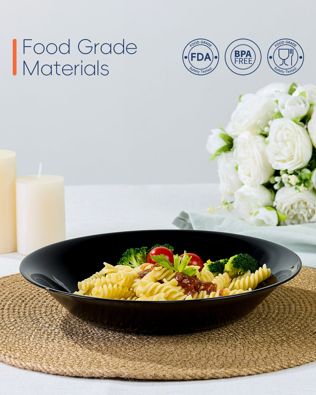 Gladiola 34-oz Pasta Bowl (Obsidian)