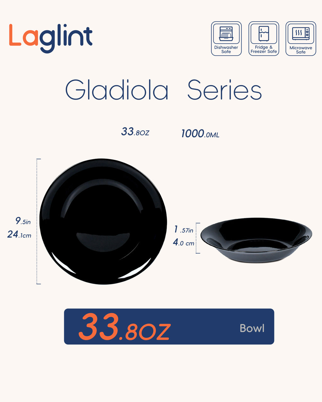 Gladiola 34-oz Pasta Bowl (Obsidian)