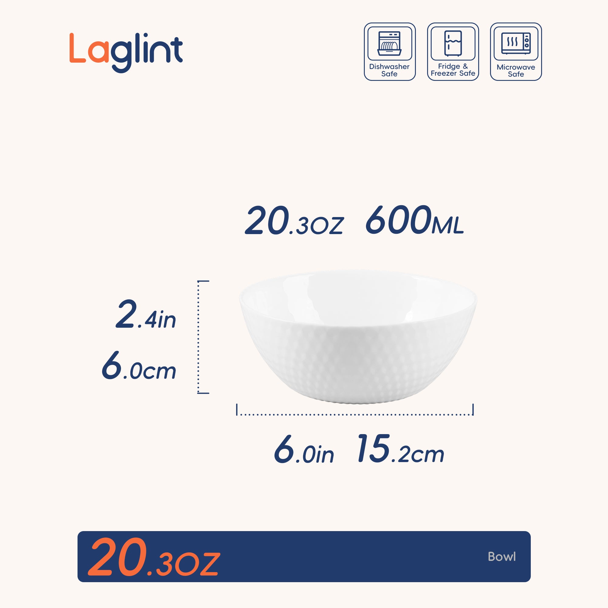 Glittering 20-oz Cereal Bowl