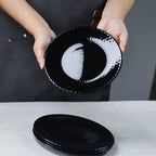 Glittering 7.5" Sdie Plate (Obsidian)