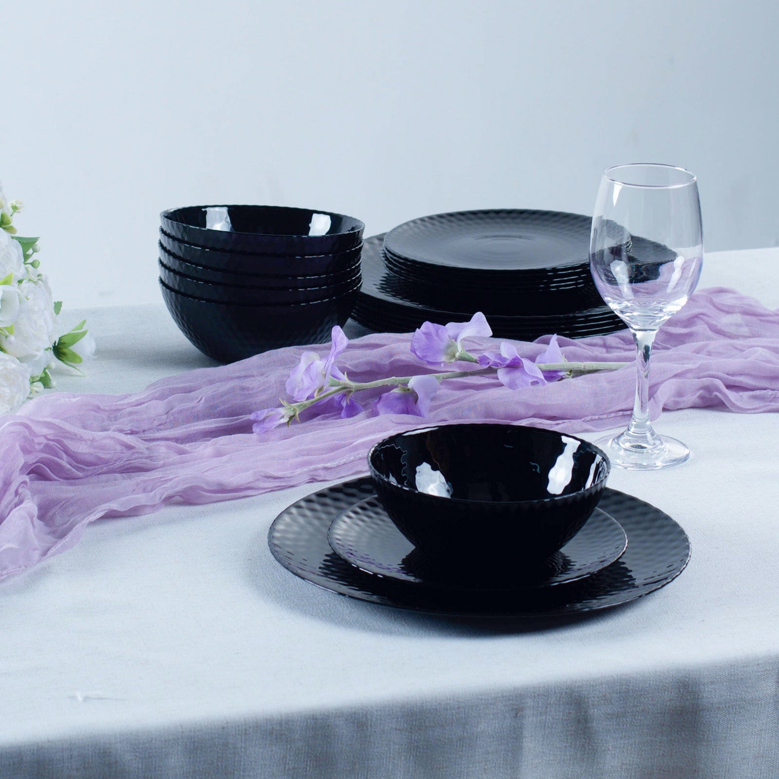 Glittering Dinnerware Set (Obsidian)