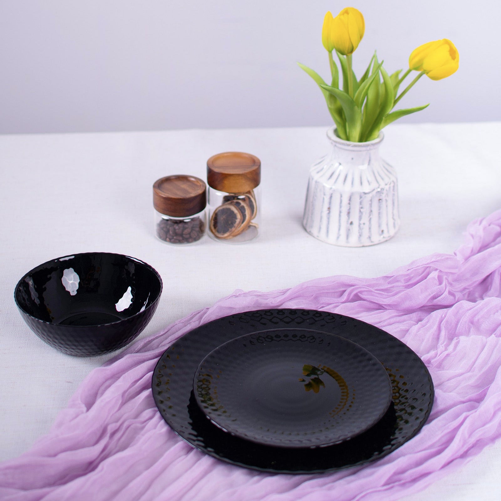 Glittering Dinnerware Set (Obsidian)