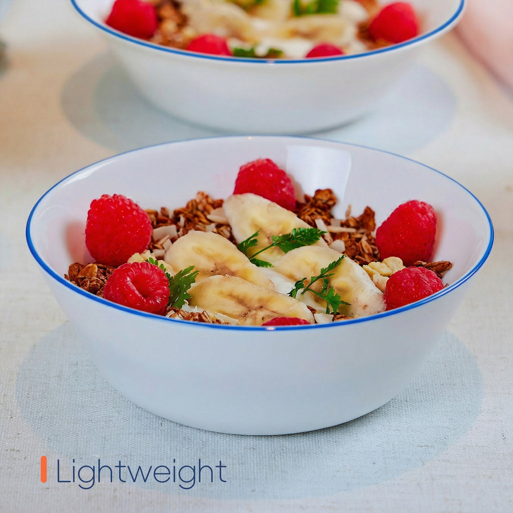 Moonlight 16-oz Cereal Bowl (Navy Blue Rim)
