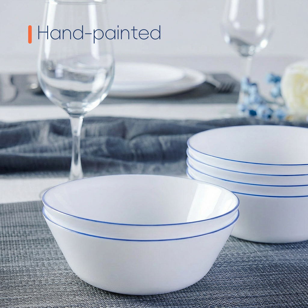 Moonlight 16-oz Cereal Bowl (Navy Blue Rim)