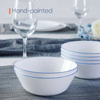 Moonlight 16-oz Cereal Bowl (Navy Blue Rim)