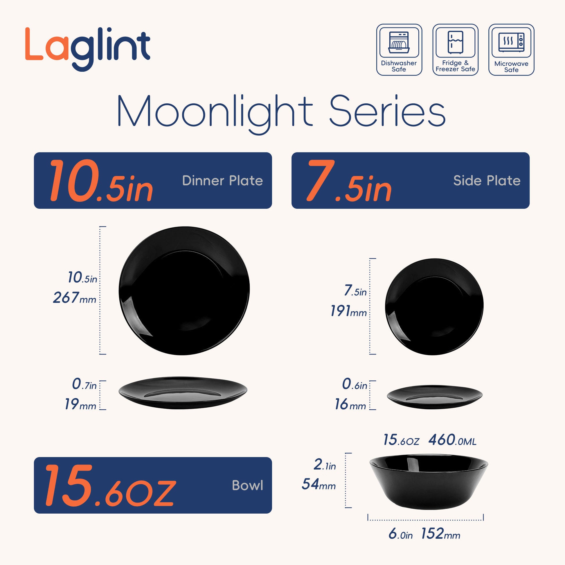 Moonlight Dinnerware Set (Obsidian)