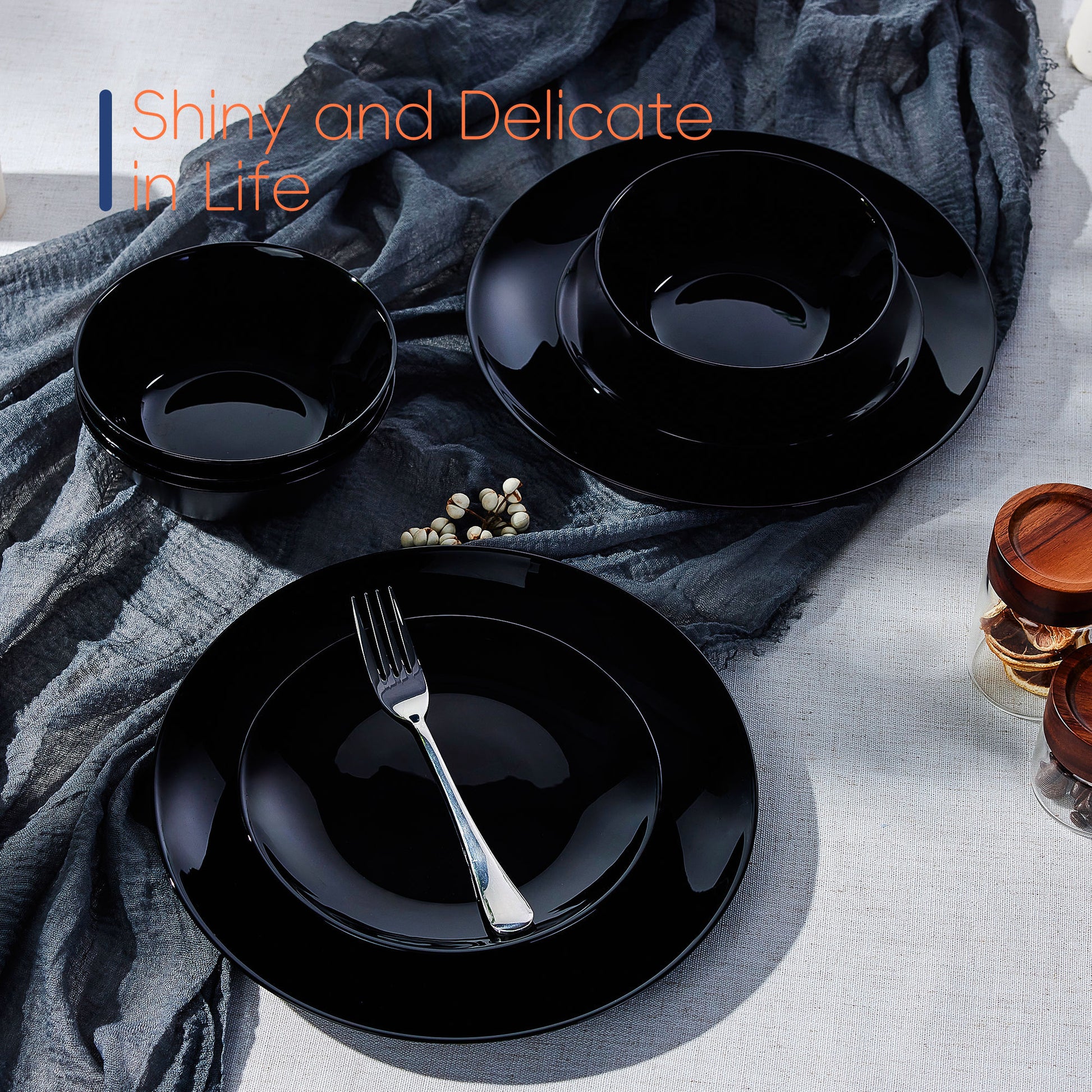 Moonlight Dinnerware Set (Obsidian)