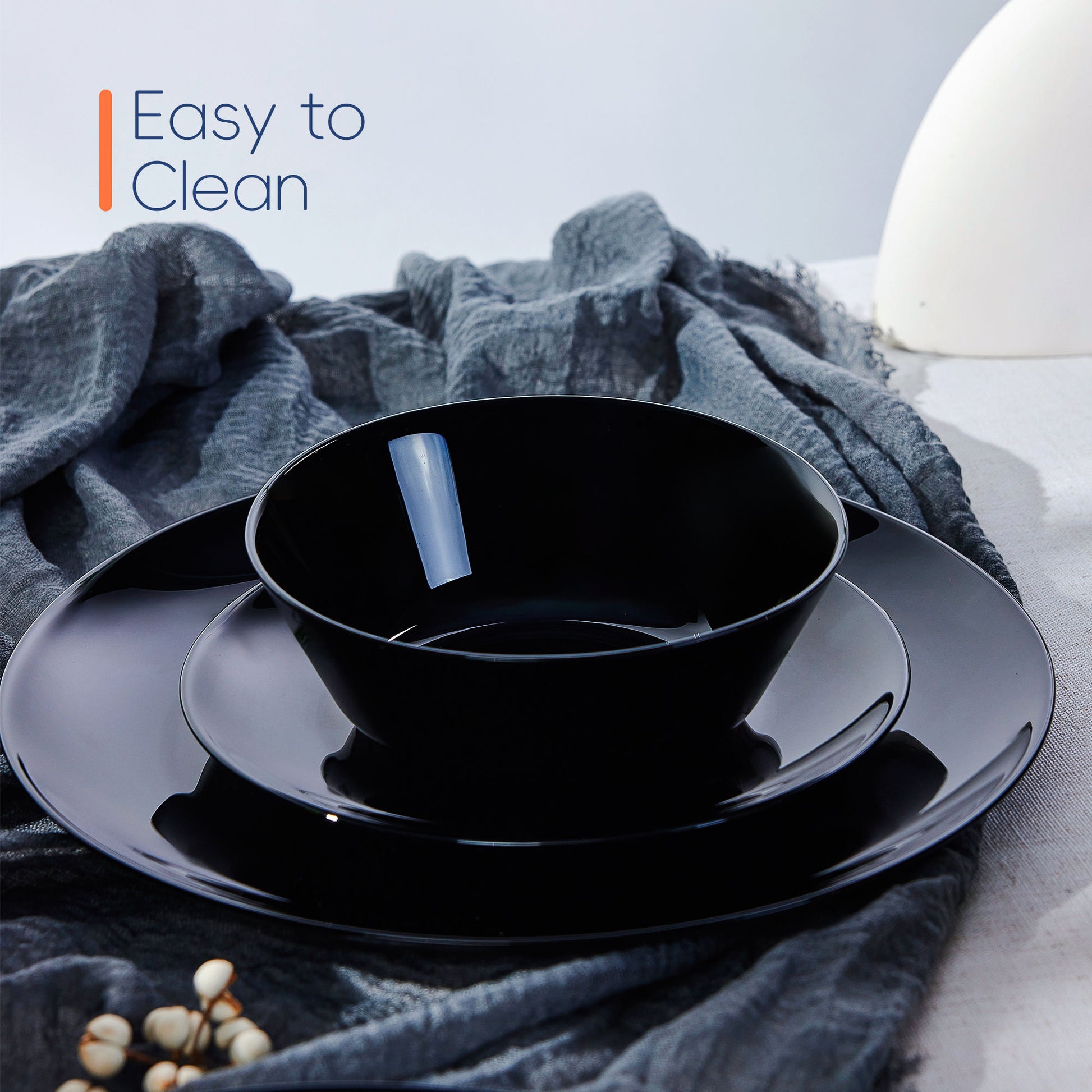 Moonlight Dinnerware Set (Obsidian)