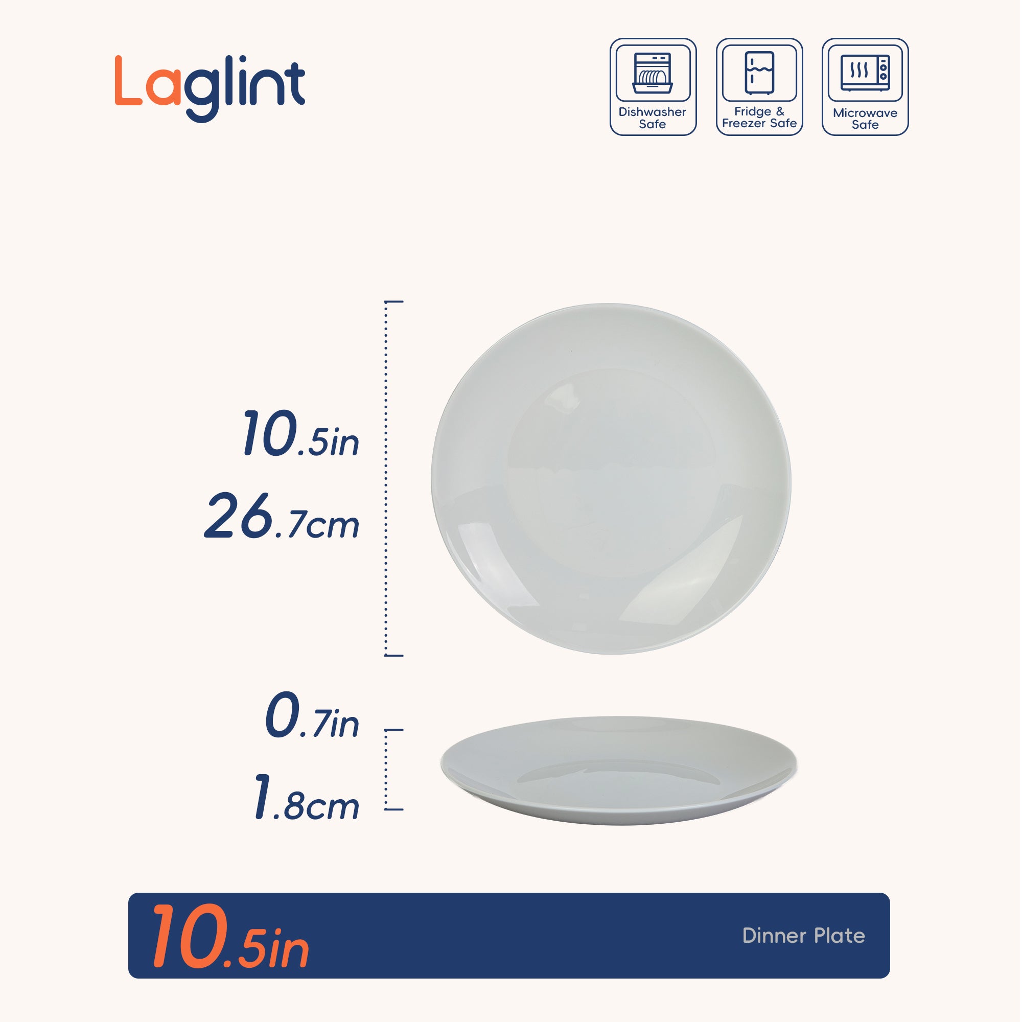 Moonlight 10.5" Dinner Plate (Gainsboro)