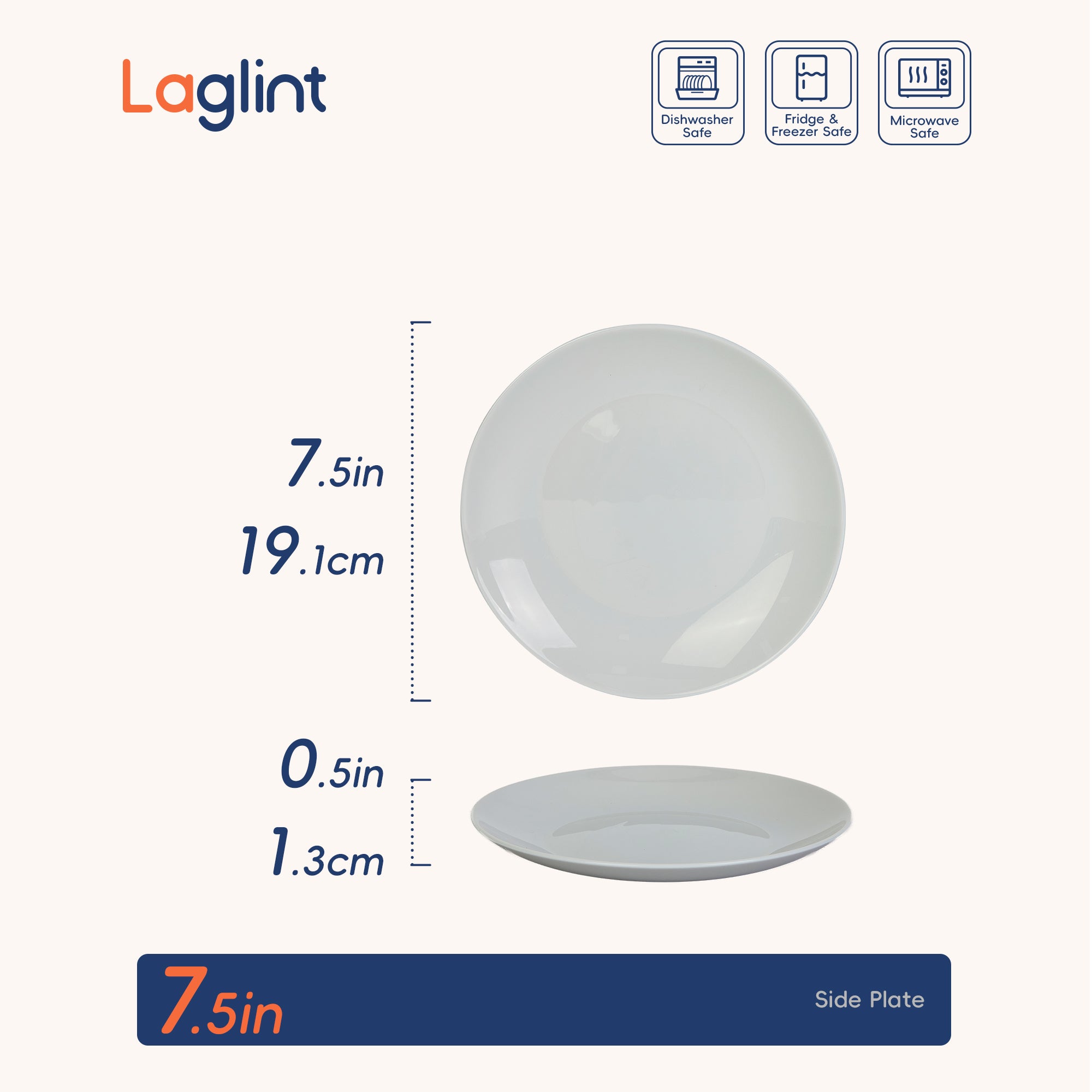 Moonlight 7.5" Appetizer Plate (Gainsboro)