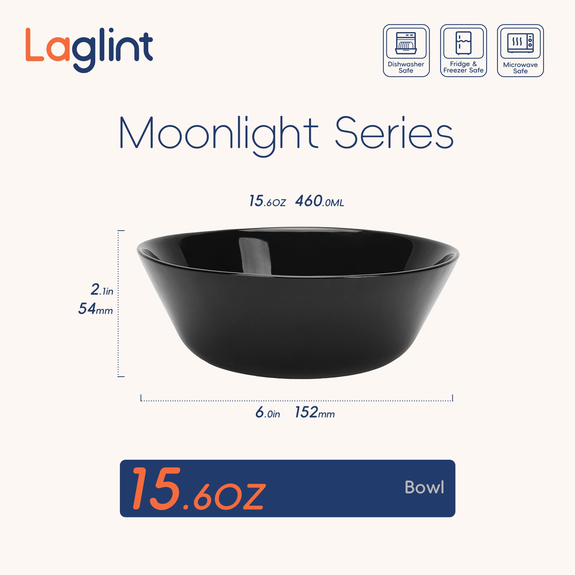 Moonlight 16-oz Cereal Bowl (Obsidian)