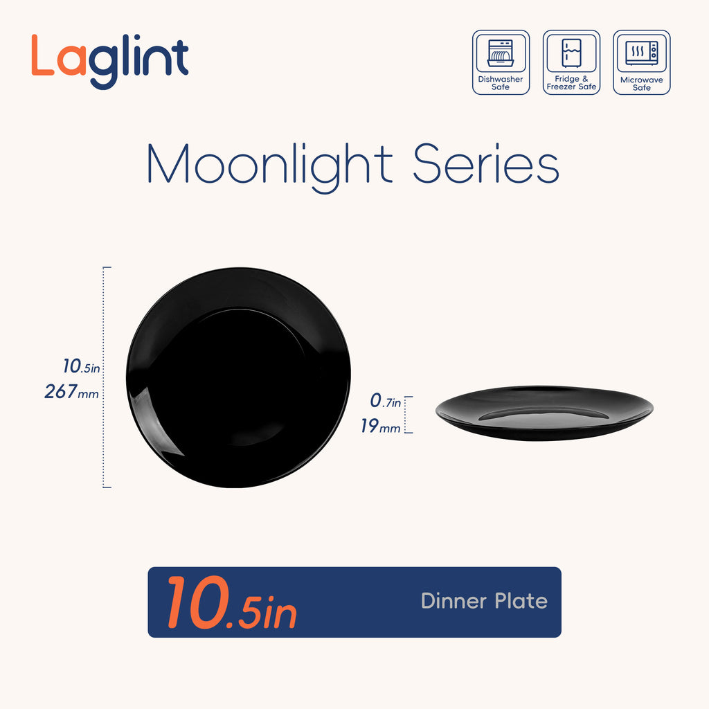 Moonlight 10.5" Dinner Plate (Obsidian)
