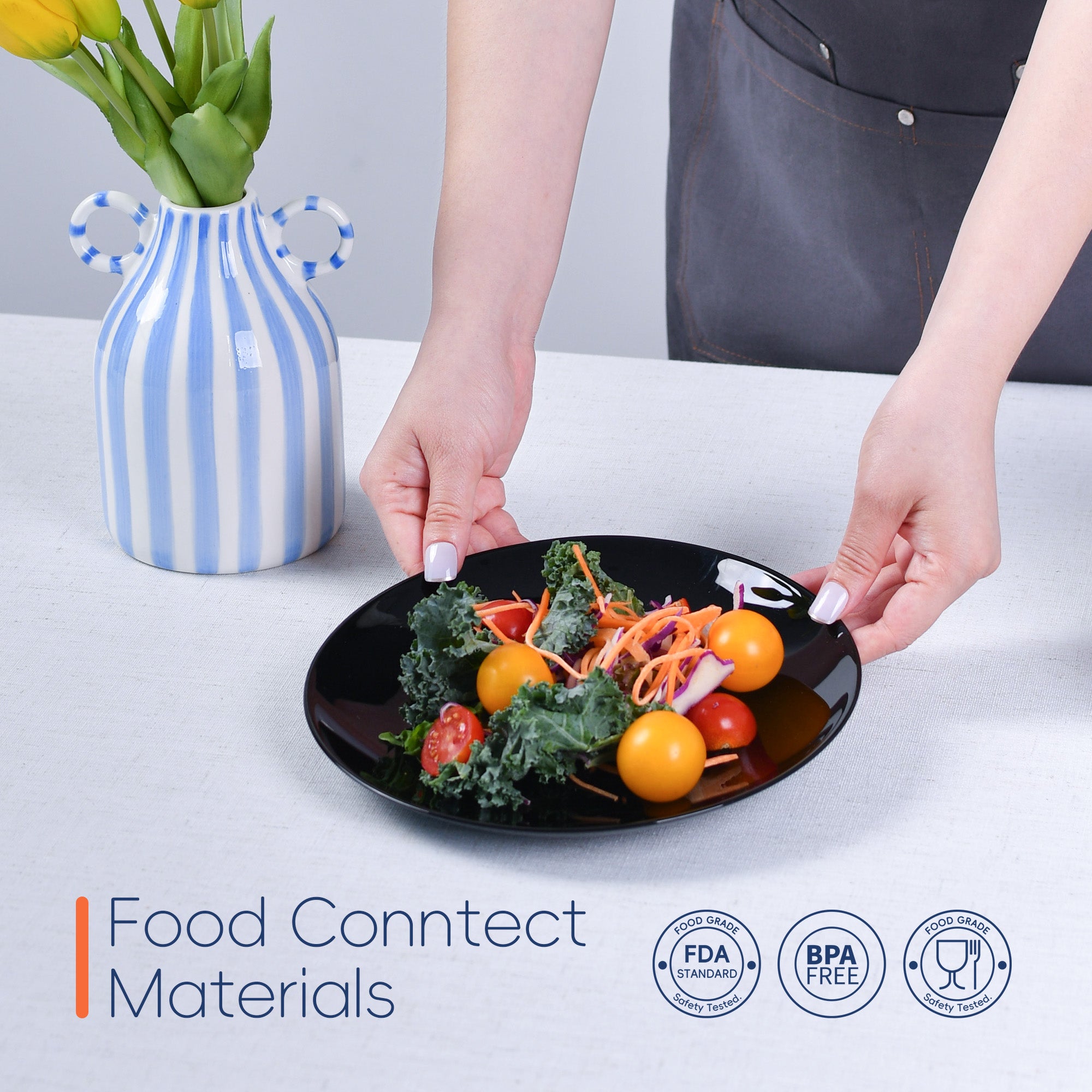 Moonlight 8.5" Salad Plate (Obsidian)