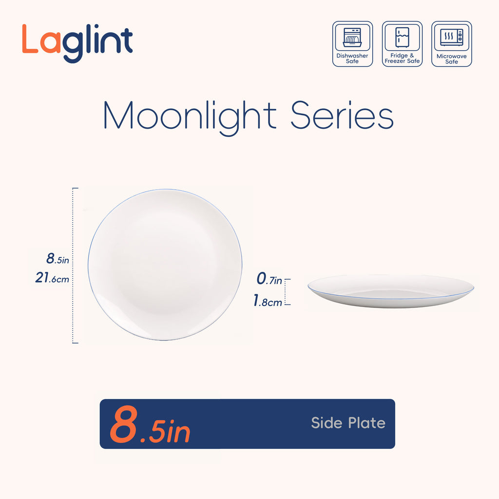Moonlight 8.5" Salad Plate (Navy Blue Rim)