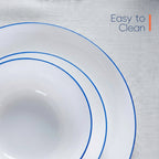 Moonlight Dinnerware Set (Navy Blue Rim)