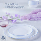 Moonlight Dinnerware Set (Navy Blue Rim)