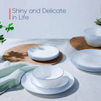Moonlight Dinnerware Set (Navy Blue Rim)