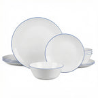 Moonlight Dinnerware Set (Navy Blue Rim)