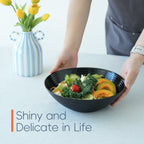Ripples 54-oz Large Round Salad Bowl (Obsidian)