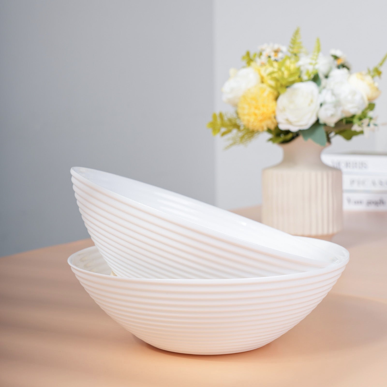 Ripples 54-oz Large Round Salad Bowl