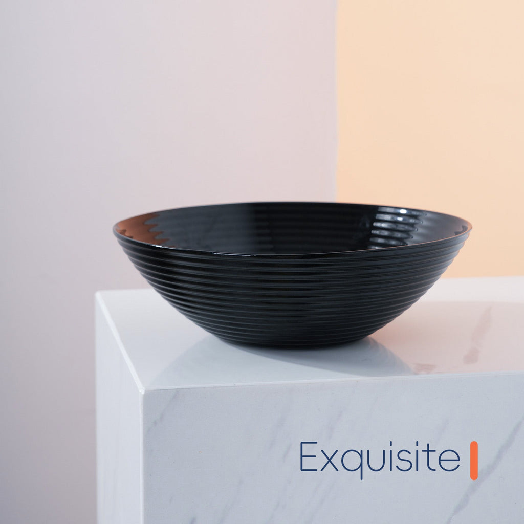 Ripples 54-oz Large Round Salad Bowl (Obsidian)