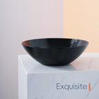 Ripples 54-oz Large Round Salad Bowl (Obsidian)