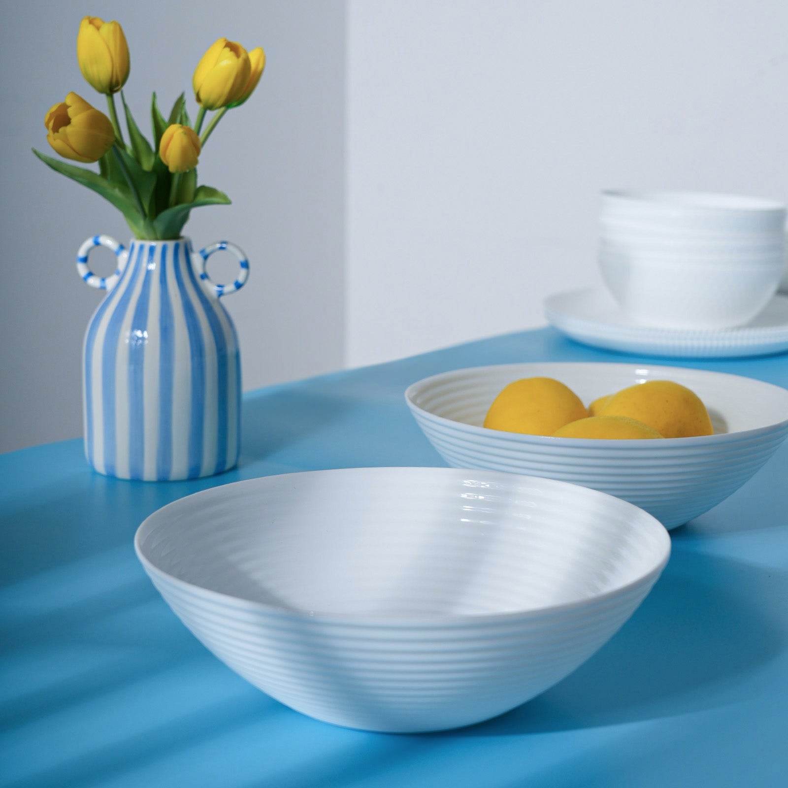 Ripples 54-oz Large Round Salad Bowl