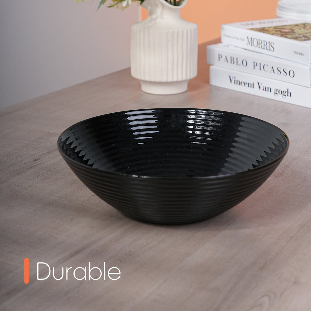 Ripples 54-oz Large Round Salad Bowl (Obsidian)