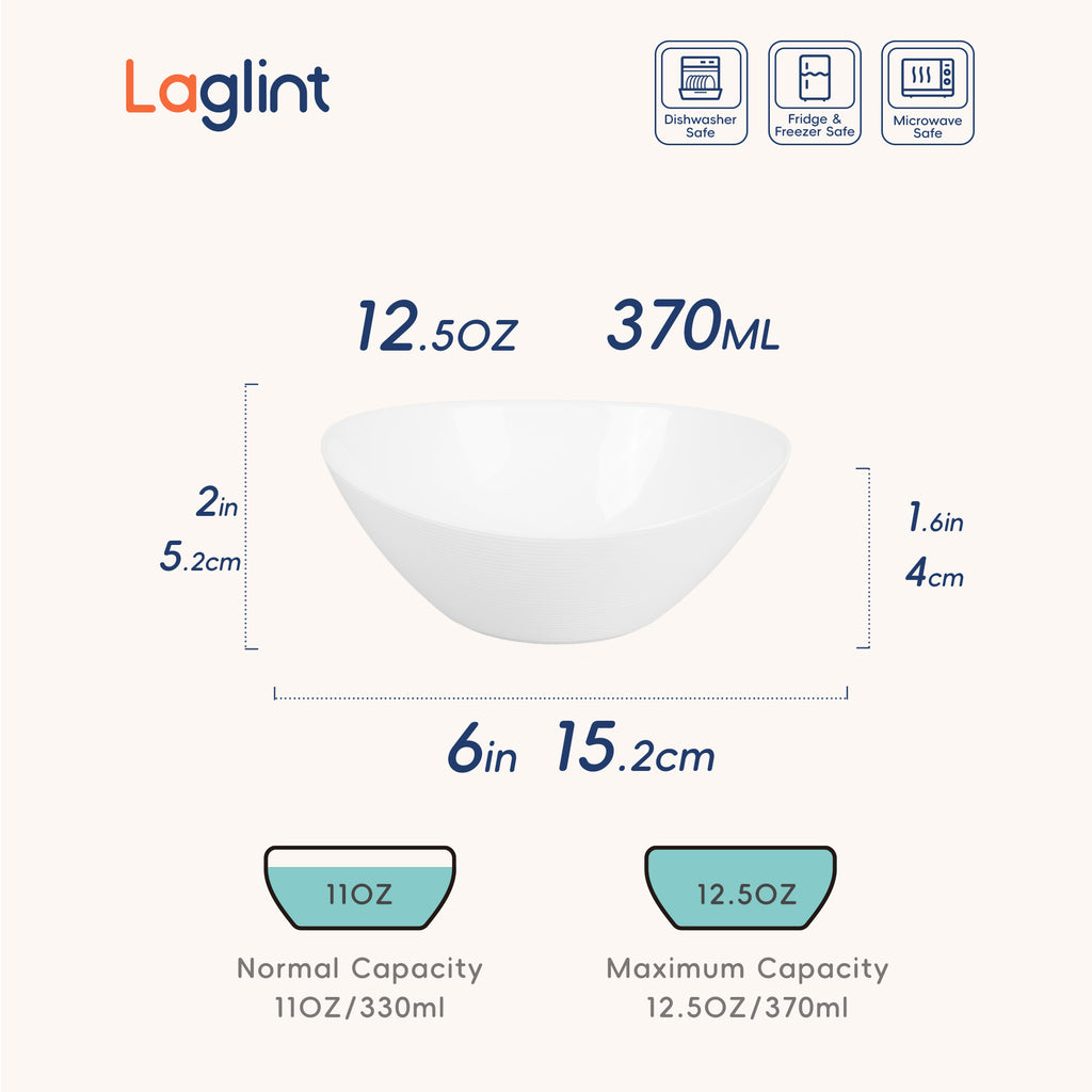 Ripples 12-oz Oval Ice Cream Bowl