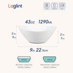 Ripples 43-oz Oval Serving Bowl