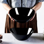 Ripples 66-oz Large Oval Salad Bowl (Obsidian)