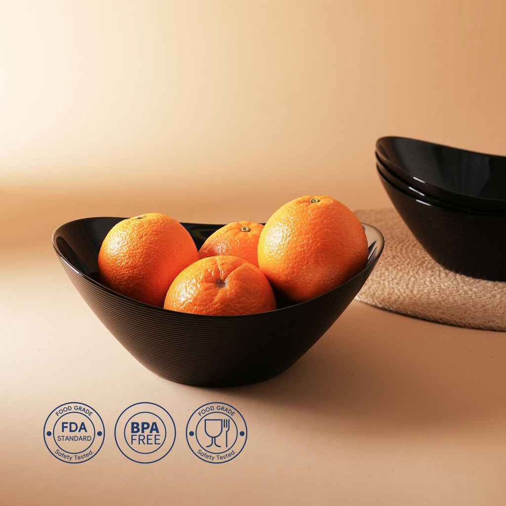 Ripples 43-oz Oval Serving Bowl (Obsidian)