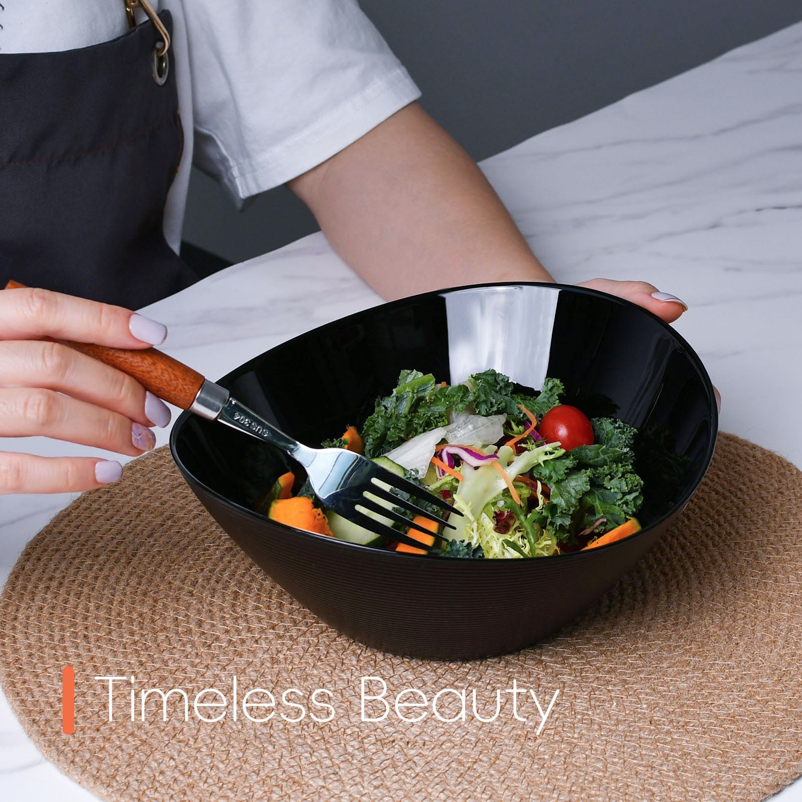 Ripples 43-oz Oval Serving Bowl (Obsidian)