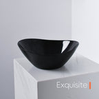 Ripples 43-oz Oval Serving Bowl (Obsidian)