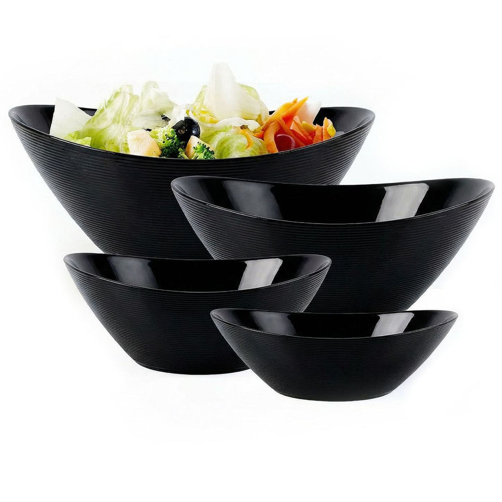 Ripples Oval Serving Bowl Set (Obsidian)