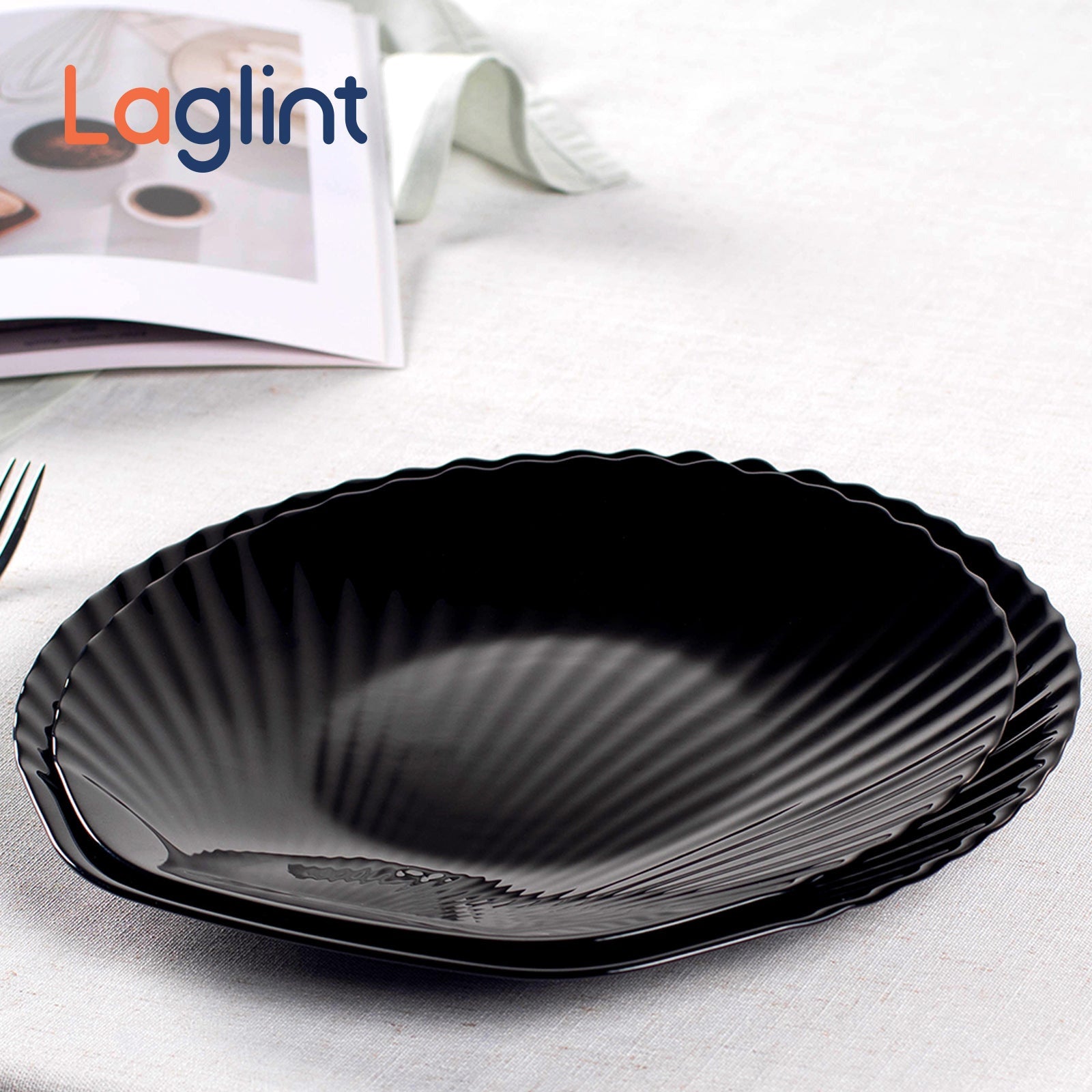 Seashell 10.5" Dinner Plate (Obsidian)