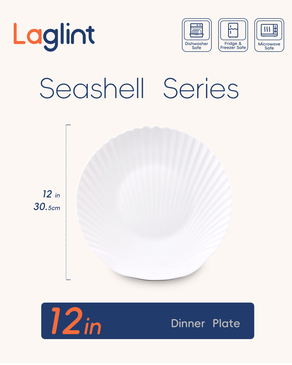 Seashell 12" Dinner Plate