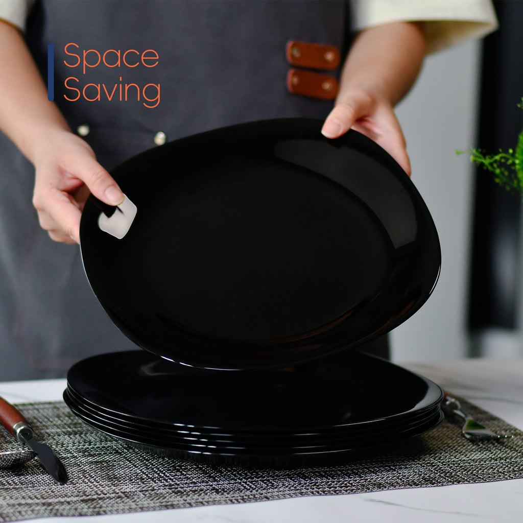Square 10" Dinner Plate (Obsidian)