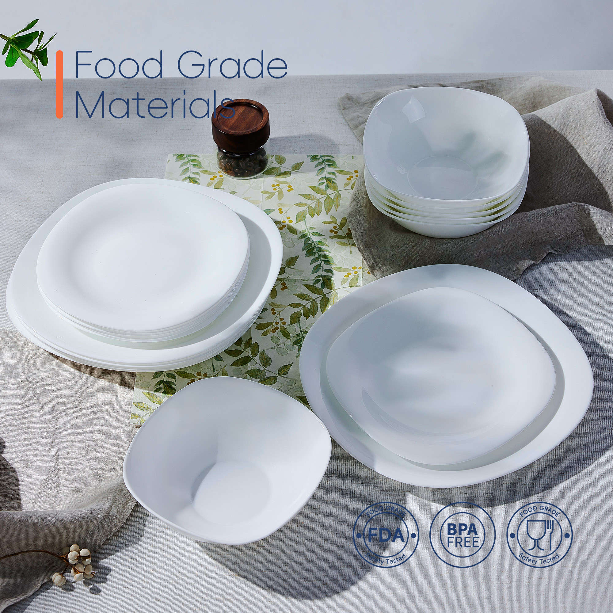 Square Dinnerware Set