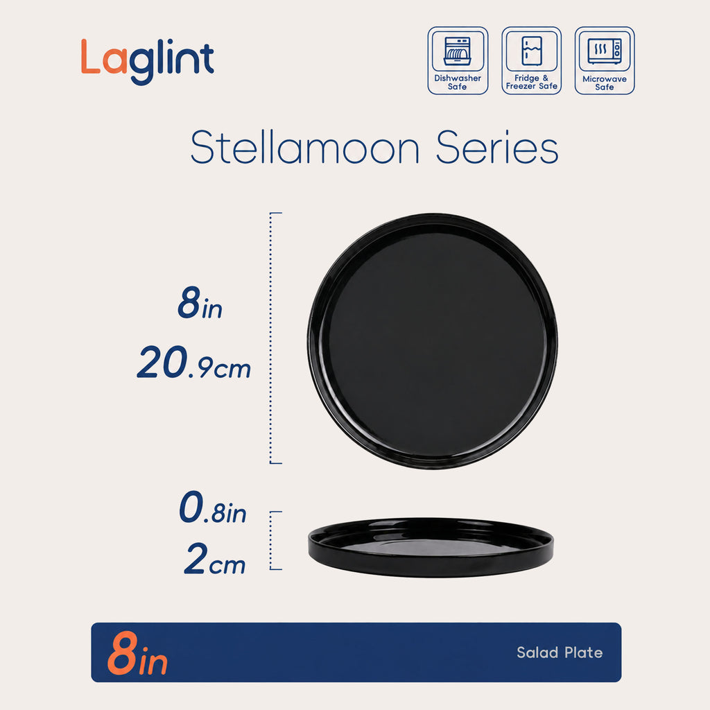Stellamoon 8" Salad Plate (Obsidian)